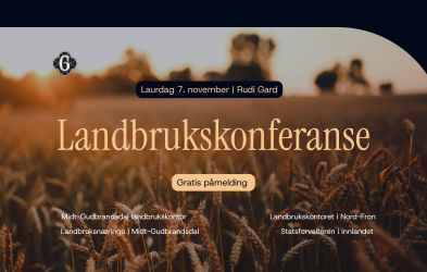Lenkje til artikkel: Invitasjon til landbrukskonferanse i Midt-Gudbrandsdal