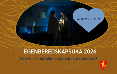 Lenkje til artikkel: Egenberedskapsuka 2026; Er du forberedt dersom strømmen eller mobilnettet blir borte?